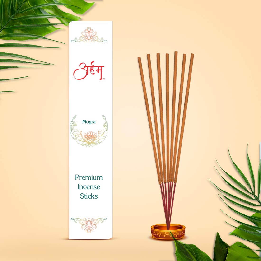 Arham Mogra Incense Sticks (Pack of 12)